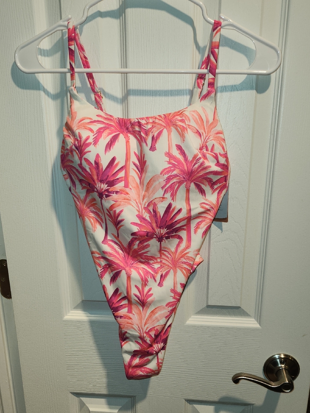Shade & Shore Pink and Coral Tropical One-Piece